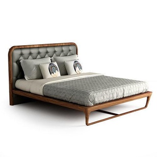bed 17 furniture bedroom interior pillow room sleep design modern blanket living furnishing house 3d print model - Mito3D