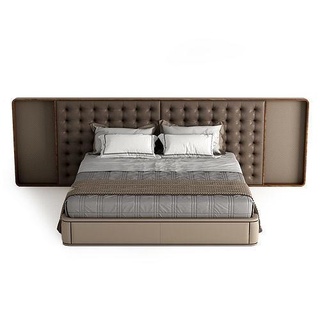 bed 19 furniture bedroom interior pillow room sleep design modern living furnishing furnitur rest house 3d print model - Mito3D