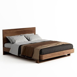 lit 2 meubles chambre intérieur oreiller dormir conception moderne vivant ameublement maison 3d print model - Mito3D