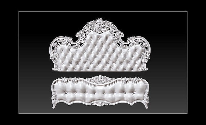 bed 3d relief models stl jdp artcam furniture cnc laser cutting machines printers engraving projects model house 3dcnc carved engraver 3d print model - Mito3D