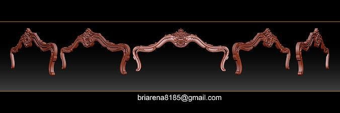 bed 3d relief models stl files cnc router jdp furniture machines baroque carved machine model frame printed wood 3dskymodel reliefs routers ornament house machining 3d print model - Mito3D