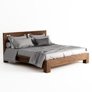 bed 4 furniture bedroom interior pillow room sleep design modern living furnishing furnitur rest house 3d print model - Mito3D