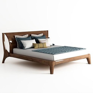 bed 8 furniture bedroom interior pillow room sleep design modern living furnishing furnitur rest house 3d print model - Mito3D