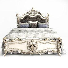 bed classic 7 bedroom furniture luxury gold decoration vintage ornate retro antique imperial design wealth jewelry ancient style baroque elegant family house 3d print model - Mito3D
