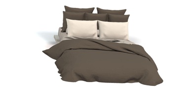 lit oreillers chevet chambre meubles matelas oreiller maison nuit supporter double feuille 3d print model - Mito3D
