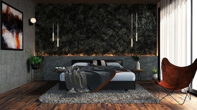 moderno paredes madeira andares cama decoração esboçar vray render mobília interior travesseiro gabinete vivo espirrar cômoda dormir armazenamento casa 3d print model - Mito3D