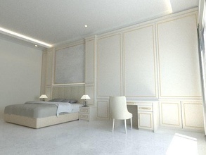 Schlafzimmer 1 Möbel Innere Zimmer Leben Kabinett Bett Kissen Möblierung Schlaf ausruhen Haus 3d print model - Mito3D
