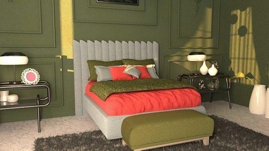 dormitorio diseño mueble interior habitación vivo cama mobiliario dormir vestidor noche menaje moderno alfombra descanso túnica cómoda estante soporte casa decoración 3d print model - Mito3D
