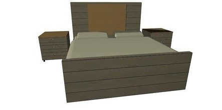 Camera letto mobilia interni isolato natura legna buio Casa 3d print model - Mito3D