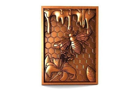 bal arısı cnc böcek Sanat bas Rahatlama deko duvar Odun işaretler logolar 3d print model - Mito3D