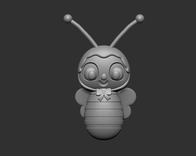 bee keychain model 3dmodel insect cutebee art jewelry pendants 3d print model - Mito3D