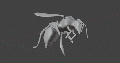 bee model animal flying creature honey art other 3d print model - Mito3D