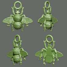 bee pendant wasp vespa honeybee florea bumblebee mellifera insect animal wings wing animals insects bugs flower flowers beetle shave jewelry pendants 3d print model - Mito3D