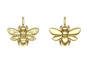 bee pendant gold silver nature print printing jewelry pendants 3d print model - Mito3D