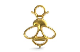 bee pendant jewelry keychain art fashion dije pendants 3d print model - Mito3D