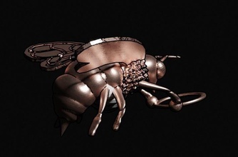 ape pendente gioielleria natura bug insetto miele vespa pungiglione favo volare animale invertebrato ciondoli 3d print model - Mito3D