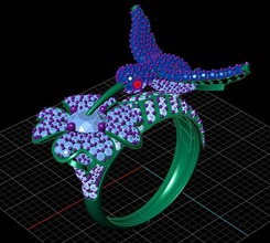ape squillare design gioielleria arte oro diamante anelli 3d print model - Mito3D
