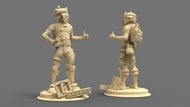 boeuf patron personnage fort art sculptures 3d print model - Mito3D