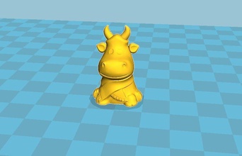 renforce la statuette jeux-jouets les fonctions jouets de vache neat jeux 3d print model - Mito3D