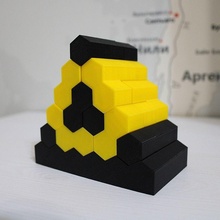 beehive puzzle toys pyramid solve conundrum jigsaw game brainteaser mind breaker games yellow black maze rubik cube 3d print model - Mito3D