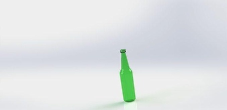 beer bottle glass cold nature drink clean sparkling container house 3d print model - Mito3D