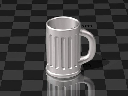 beer glass - mug kitchen beverage houseware house dining 3d print model - Mito3D