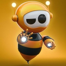 abelhas 1 arte personagem balão Diversão ilustração deco 3d print model - Mito3D