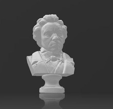 beethoven fallimento 3d stampa ludwig compositore pianista classico musica romantico scultura statua strumento musicale arte sculture 3d print model - Mito3D