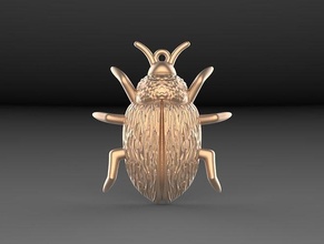 beetle pendant print nature art sculpture jewelry pendants 3d print model - Mito3D