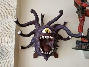 beholder wall trophy sculpture decoration dnd dungeons dragons byni decor art cave mmorpg castle monster games toys 3d print model - Mito3D