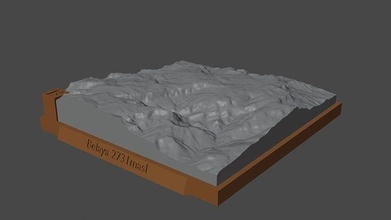 belaya dağ manzara yanardağ arazi çevre doğa fotogrametri yükseklik dem Bilim 3d print model - Mito3D