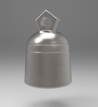 bell 3d model aluminum steel chrome metallic church art 3d print model - Mito3D