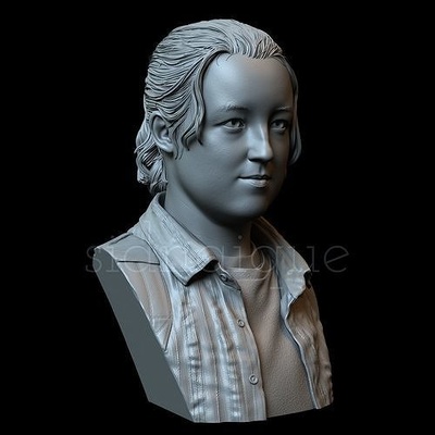 bella ramsey as ellie scorso of us carattere joel gioco fallimento 3dprinting somiglianza scolpire sidnaique arte scultura realistico sculture 3d print model - Mito3D