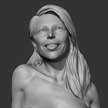 bella thorne 3d impresión modelo personaje personas humano cabeza retrato busto mujer hembra cara niña lindo hombre escultura actriz celebridad interino arte esculturas 3d print model - Mito3D