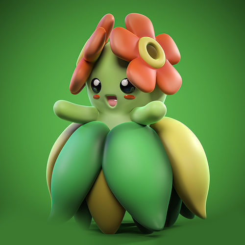 bellossom pokemon Eevee vaporeon Jolteon flareon itiraz Umbreon Leafeon galceon Sylveon Pikaçu vulpix Doksanlar garip kasvet aşağılık oyunlar oyuncaklar 3D print model - Mito3D