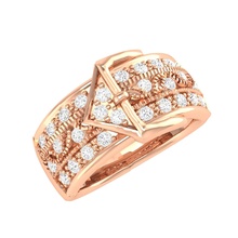 cinturón hebilla anillo 137690 compromiso Boda diamante cóctel imprimible platino joyería banda italiano oro joya brillante lujo libra esterlina anillos 3d print model - Mito3D