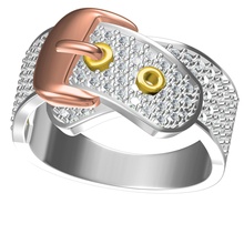 cinturón anillo joyería joya platino lujo Moda imprimible anillos 3d print model - Mito3D