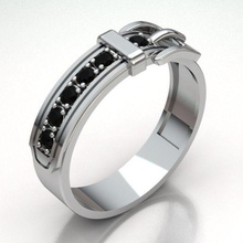 belt ring ref-80 jewelry emerald sapphire ruby gemstone gold diamond ringman birthstone personalized gif manring ringbandman rings 3d print model - Mito3D