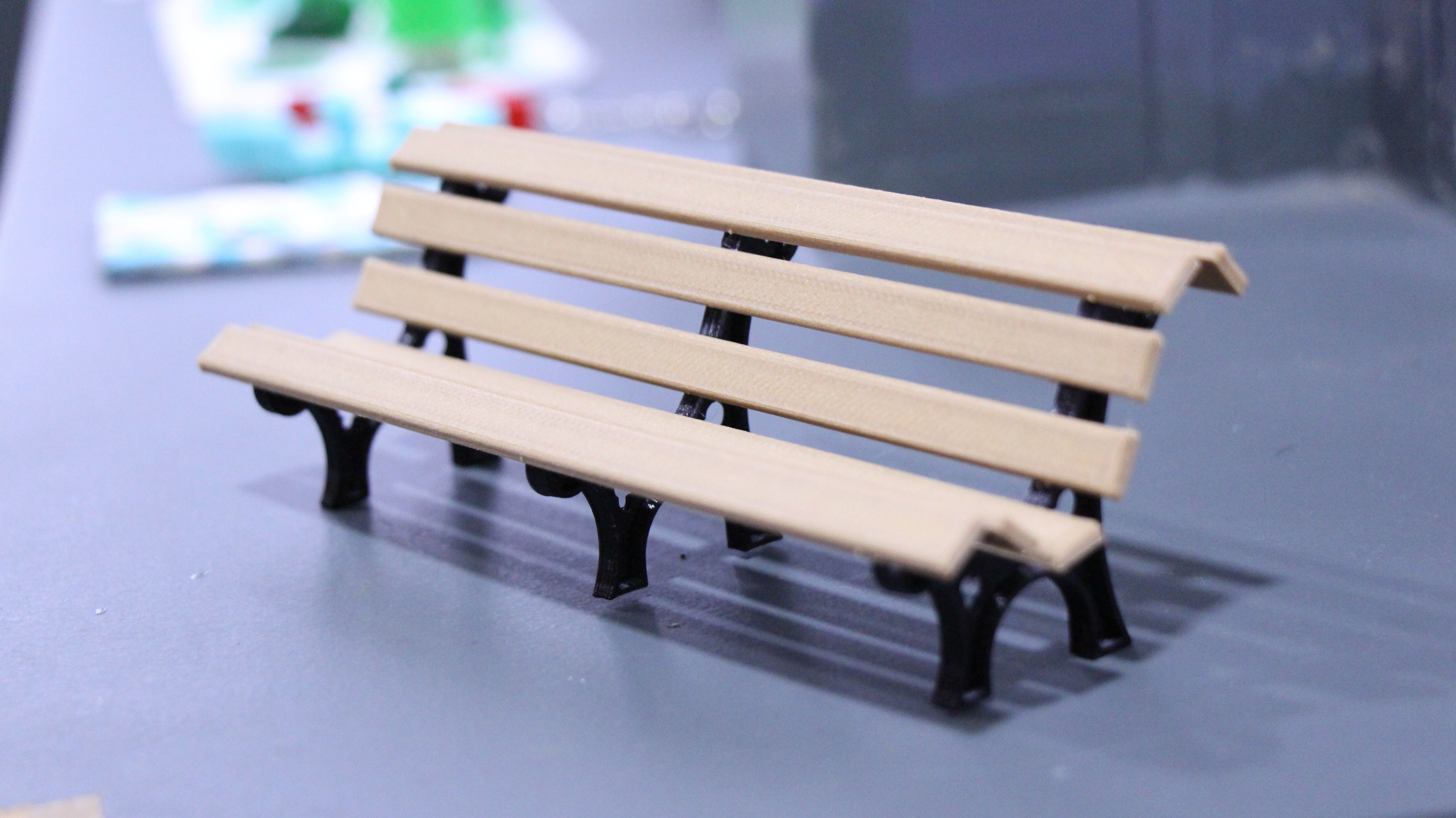 bank ahşap masa mobilya sandalye açık havada oturma yeri sanat 3D print model - Mito3D