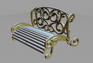 bench design decoration modern style classic art houseware retro house 3d print model - Mito3D