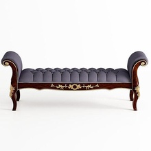Banco clássico sofá mobília estofamento couro ambiente conforto minimalista poltrona interior assento secional otomano moderno suave salão cadeira canto 3d print model - Mito3D