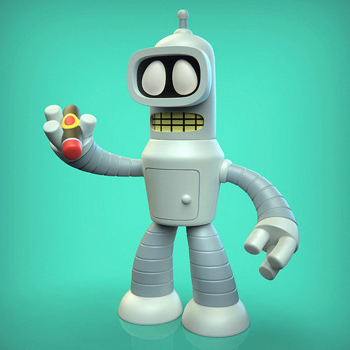 Bender Futurama Geheimnis Mini scifi Stil Roboter Charakter drucken druckbar Spielzeug Figur Aktion artikuliert Statue Kunst Skulpturen Zahl 3dprint 3D print model - Mito3D