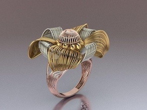 doblando curvas filigrana joyería joya oro libra esterlina imprimible anillo plata Boda compromiso impresión anillos turco mujer diamante Moda belleza solitario 3d print model - Mito3D