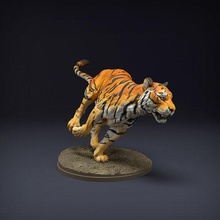 Bengala tigre 3d stampa animale predatore gatto grande creatura realistico compagno dnd giungla foresta scultura figurina figura miniatura fauna selvatica arte sculture 3d print model - Mito3D