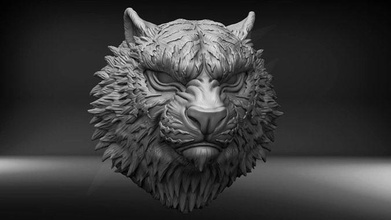 Bengalen Tiger Büste stl Dekor Löwe Tier Tierwelt Panther Statue Natur Panthera Kunst Skulpturen 3d print model - Mito3D