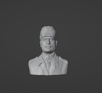benito Mussolini Adolf Hitler Nazi Diktator Franz Franco Führer Saddam erdogan Gaddafi fidelcastro ankommenvera tito josipbroz josipbroztito verursacht Benito Italienisch Kunst Skulpturen 3d print model - Mito3D