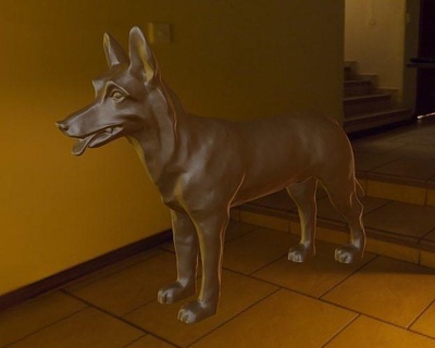 berger Deutsche 3d drucken chien Tier Hund Kunst Skulpturen 3d print model - Mito3D