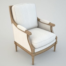 bergere louis xvi jacob house armchair france furniture 3d print model - Mito3D