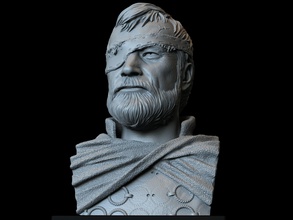 beric dondarrion game of thrones richard dormer gameofthrones hbo character tv bust portrait likeness detailed realistic sidnaique art sculptures 3d print model - Mito3D