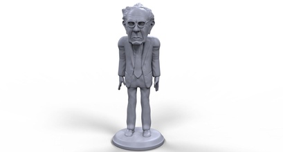 bernie sanders stylized high quality 3d printable miniature man art people figure sculpture politician political leader democrat candidate president usa american feel bern board game games toys 3d print model - Mito3D